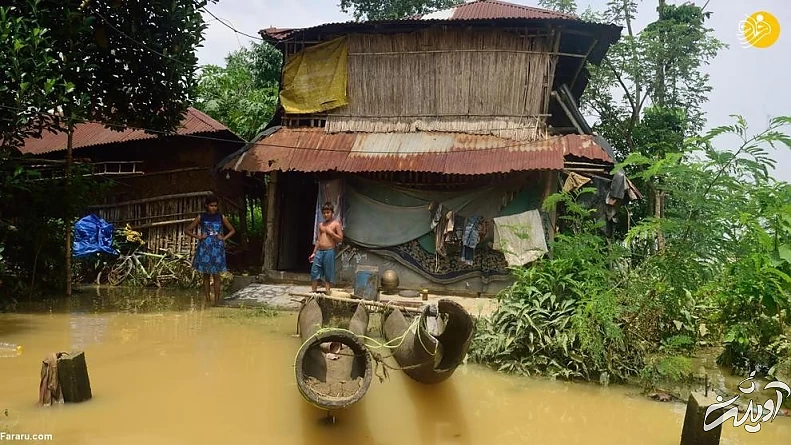 (تصاویر) جاری شدن سیل در بنگال غربی